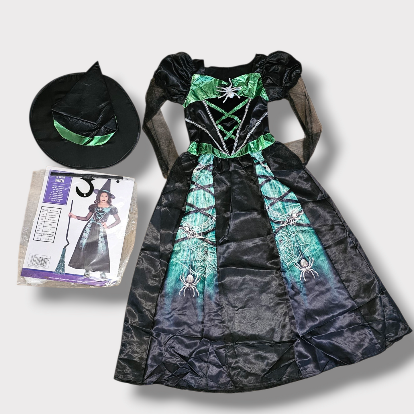 Amscan Spider Witch Costume – Age 8–10 Years – BNWT