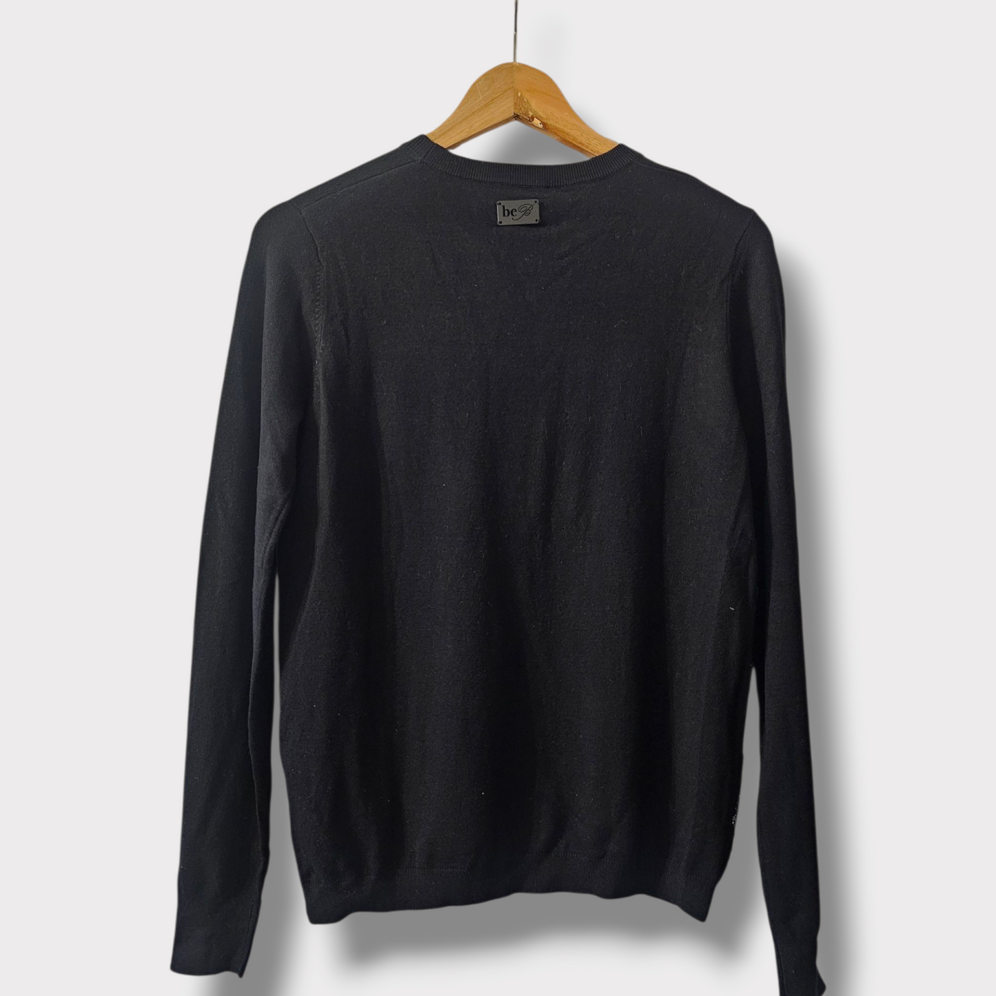 Be Blumarine Black Jumper UK 8 – NWT – RRP £414 – Lace Detail Knitwear