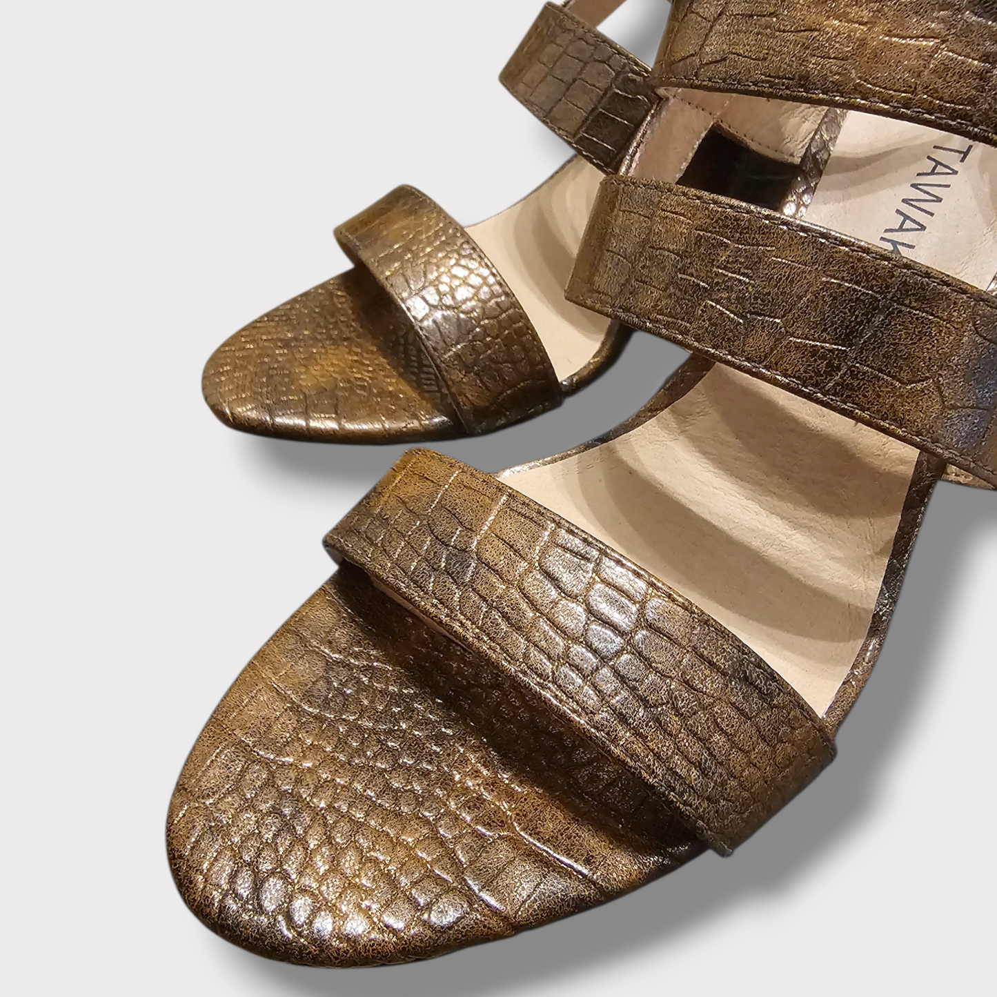 Chattawak 'Emilie' Wedge Heels – Bronze – EU 40 / UK 7 – New in Box