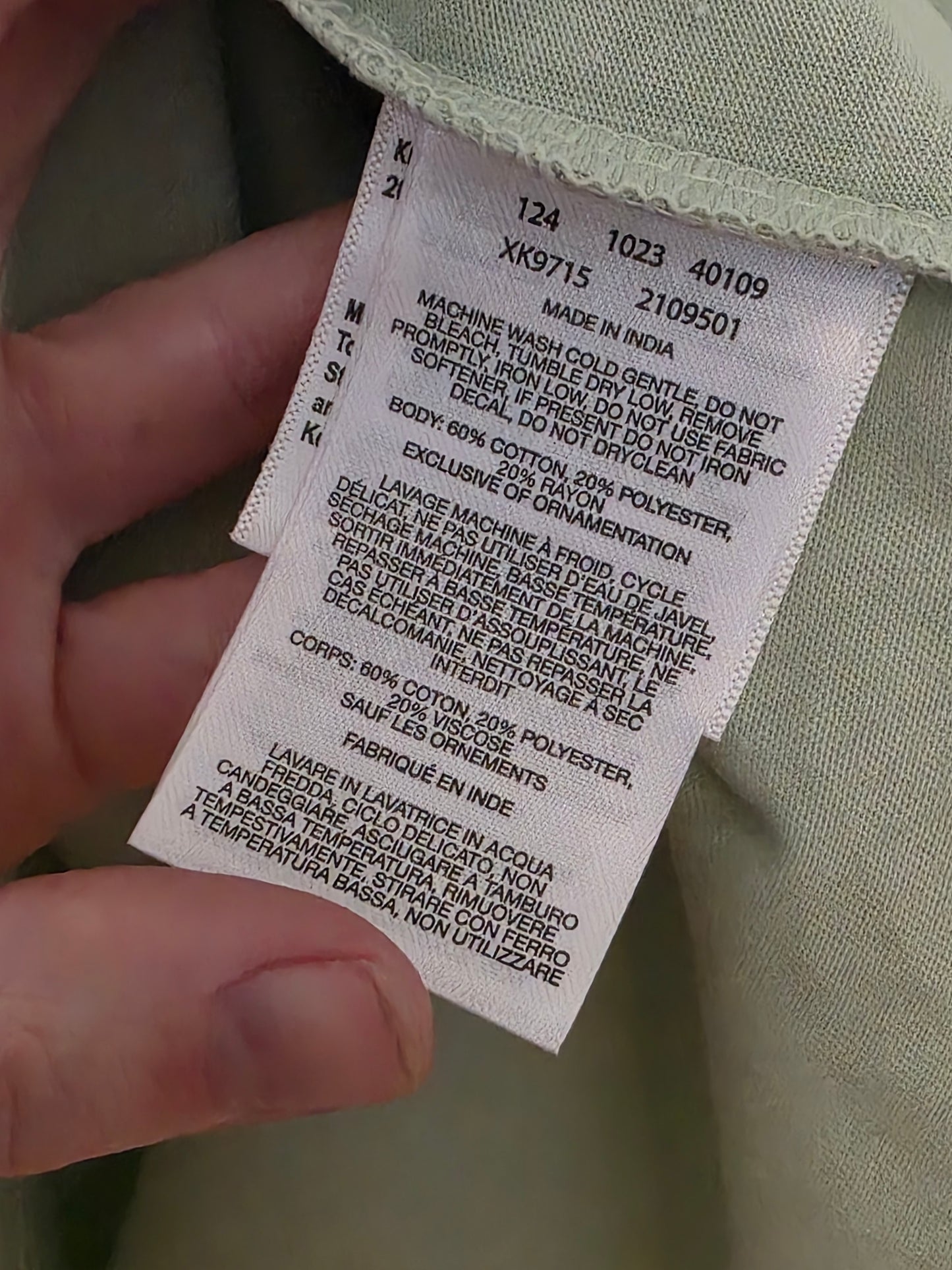 Pale Green Columbia T-Shirt New Size XL Cotton