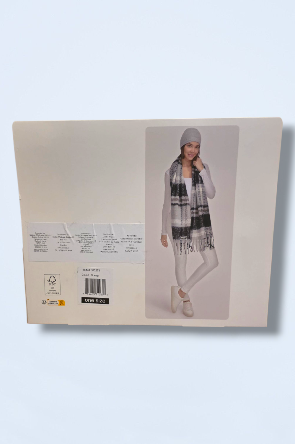 DKNY New Two Piece Gift Set Knitted Hat & Scarf