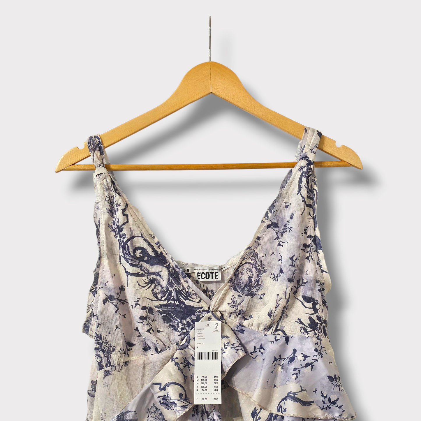 Ecote Urban Outfitters Tiered Floral Blouse – Size L – BNWT – RRP £39