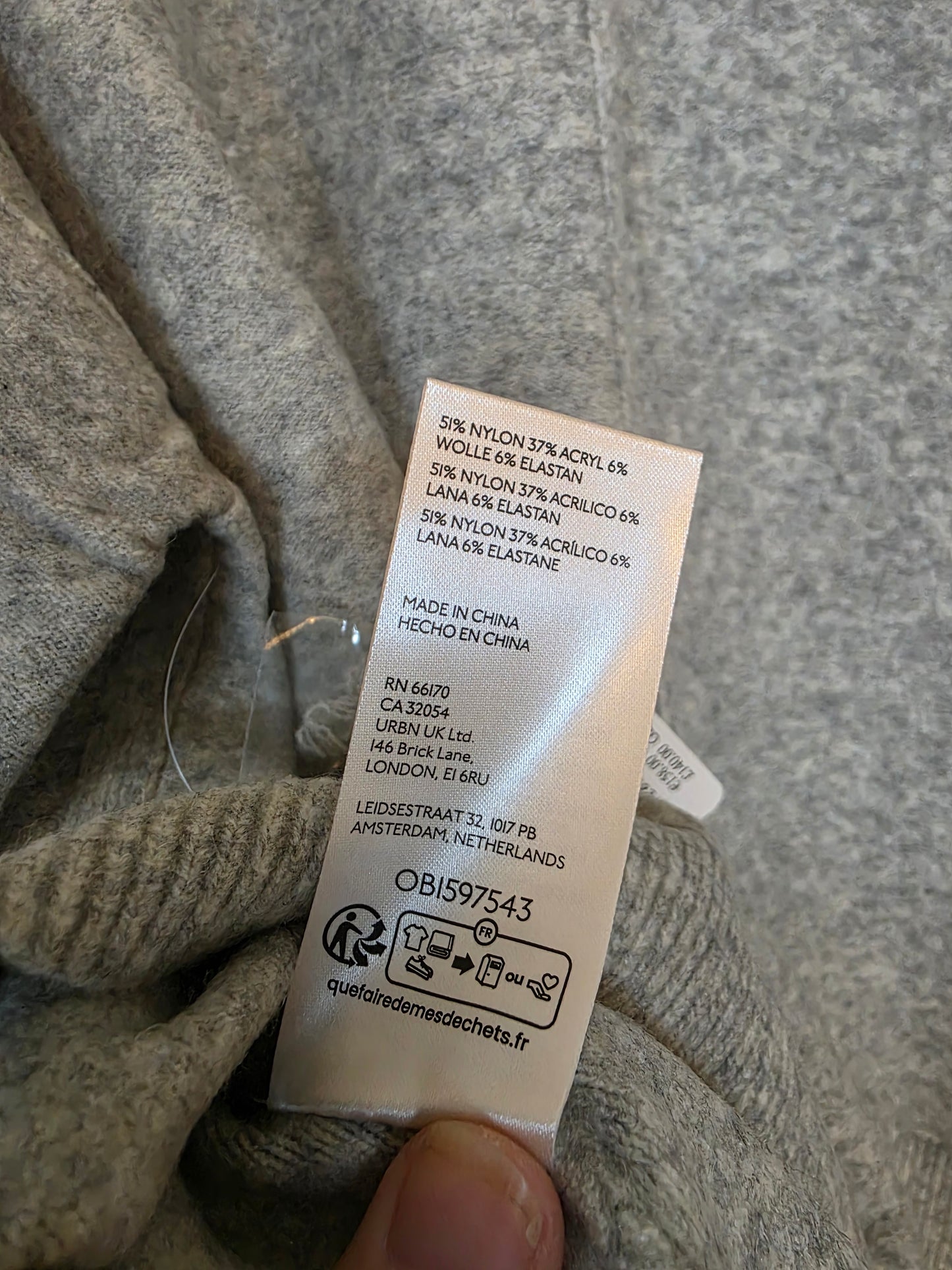 Free People Heather Grey Size Small Knitted Jumper