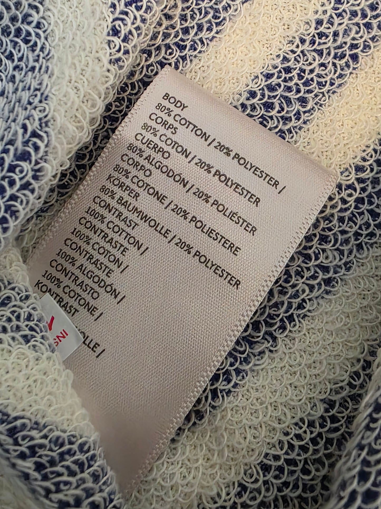 Blue White Green Striped Oversized Jumper Free People XS