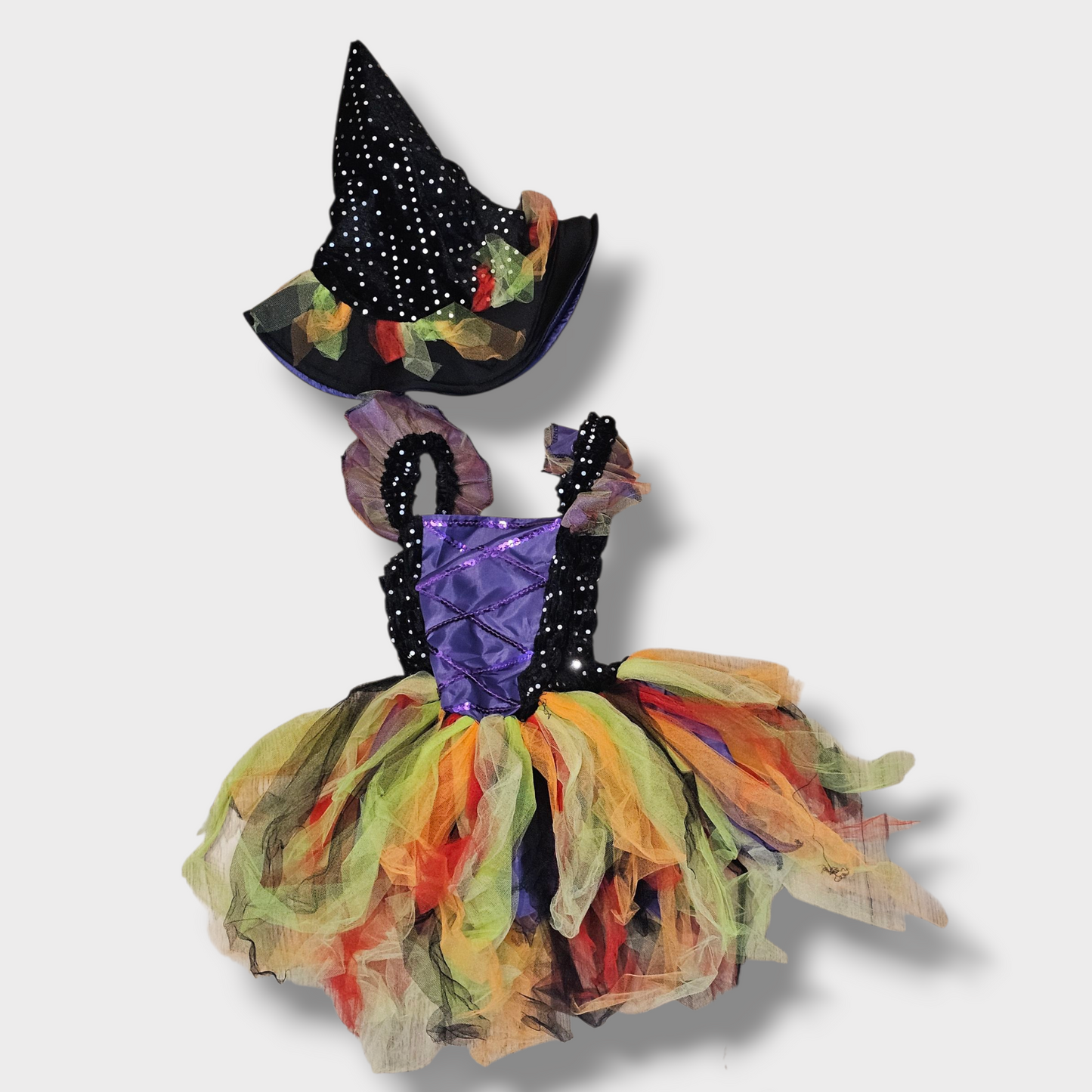 Children’s Glitter Witch Costume – Age 5, New
