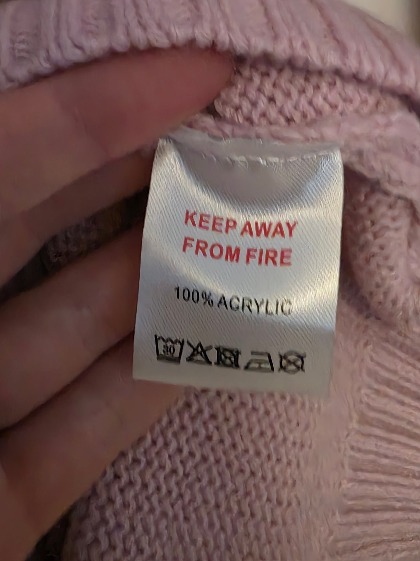 In The Style Size 6/8 Long Belted Knitted Cardigan Acrylic