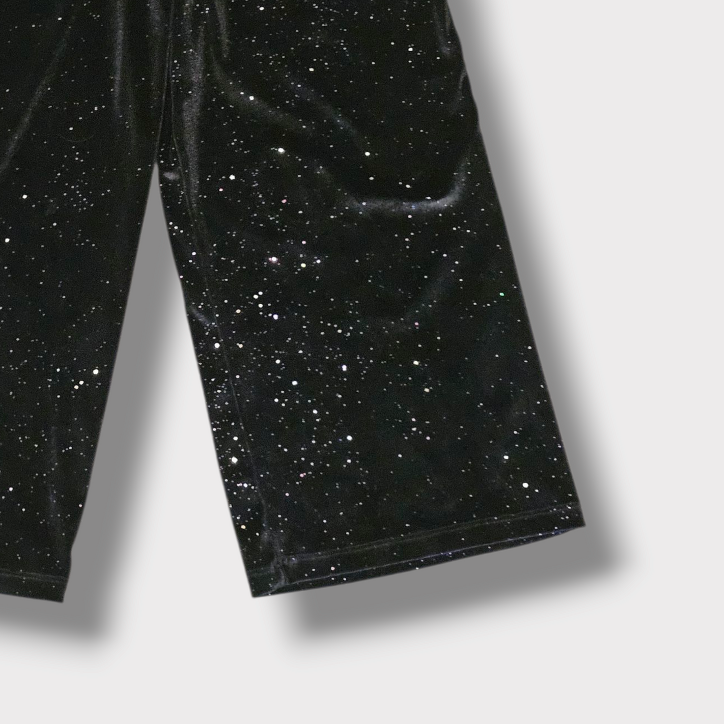 George Girls' Black Glitter Wide-Leg Trousers – Age 8-9 – Sparkle Party Style