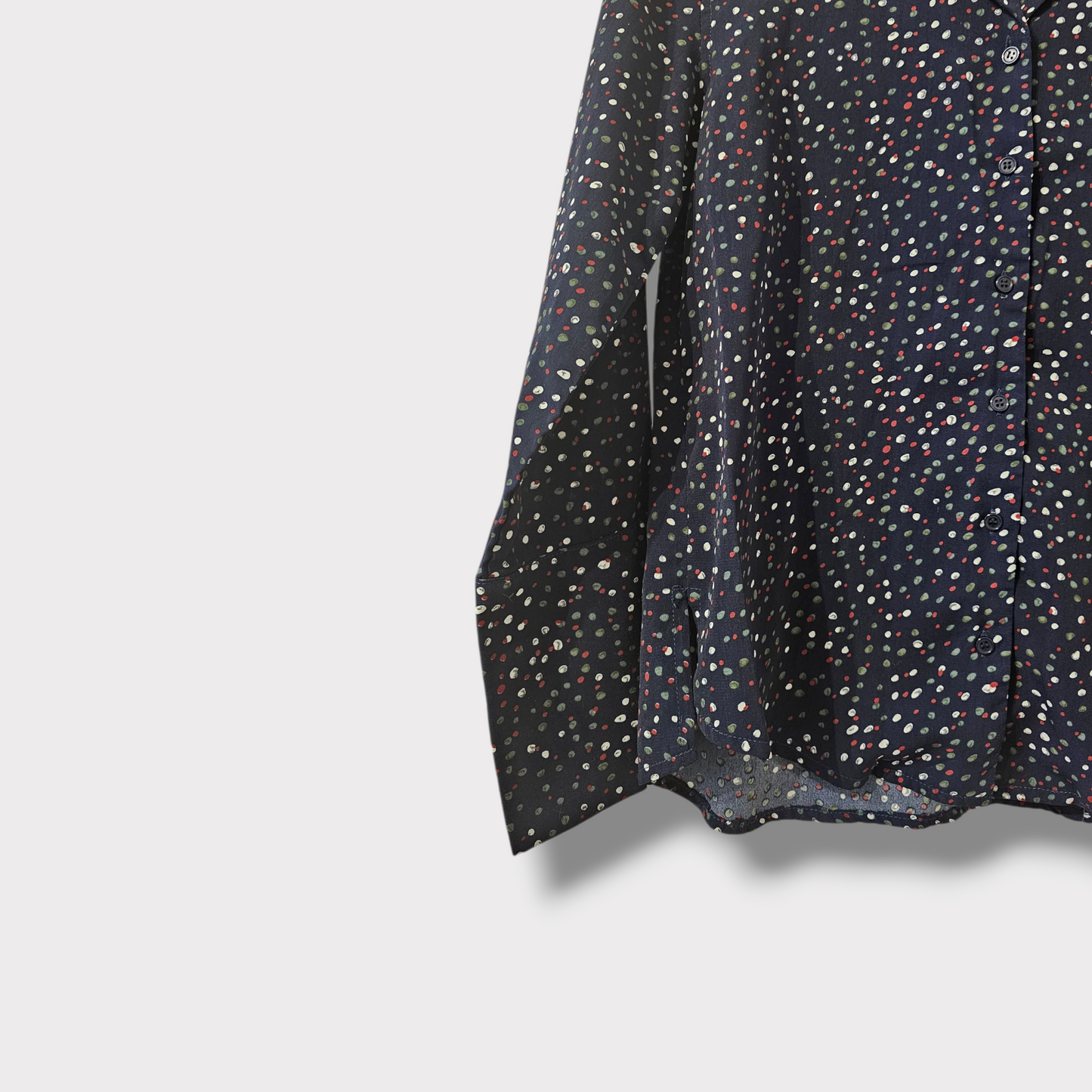 Nain Navy Printed Shirt – Size F (UK 8–10)