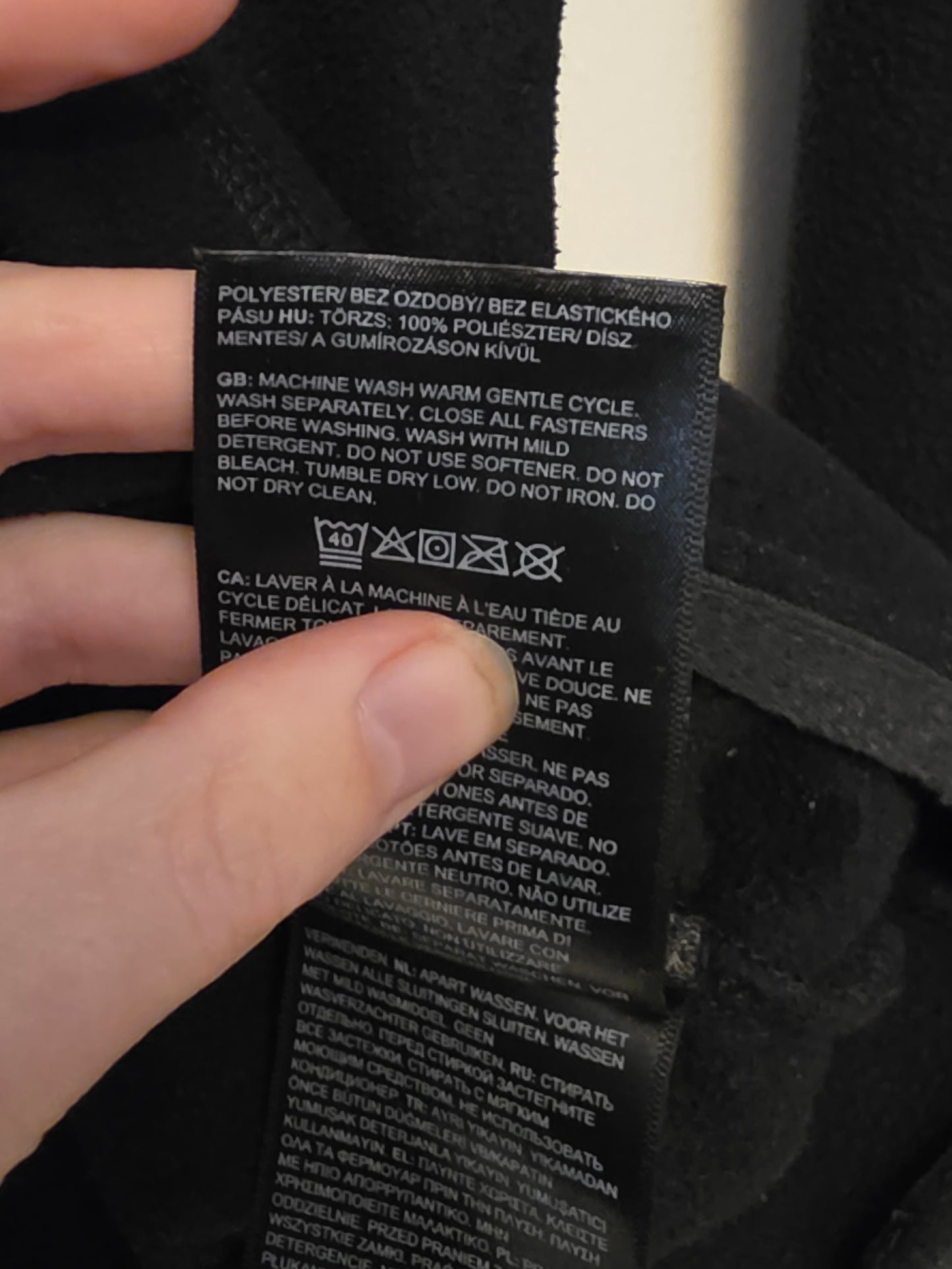 North Face Black ¼ Zipped Fleece Size Ladies Small