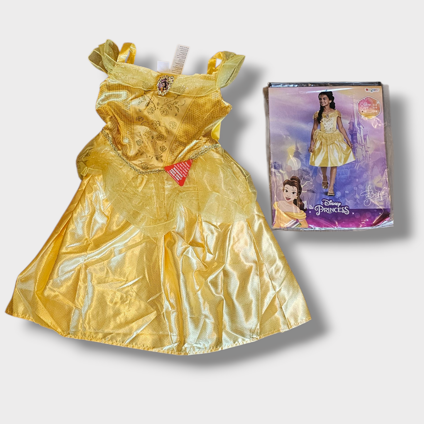 Disney Princess Belle Costume – Age 7-8 Years, Disguise, New with Tags