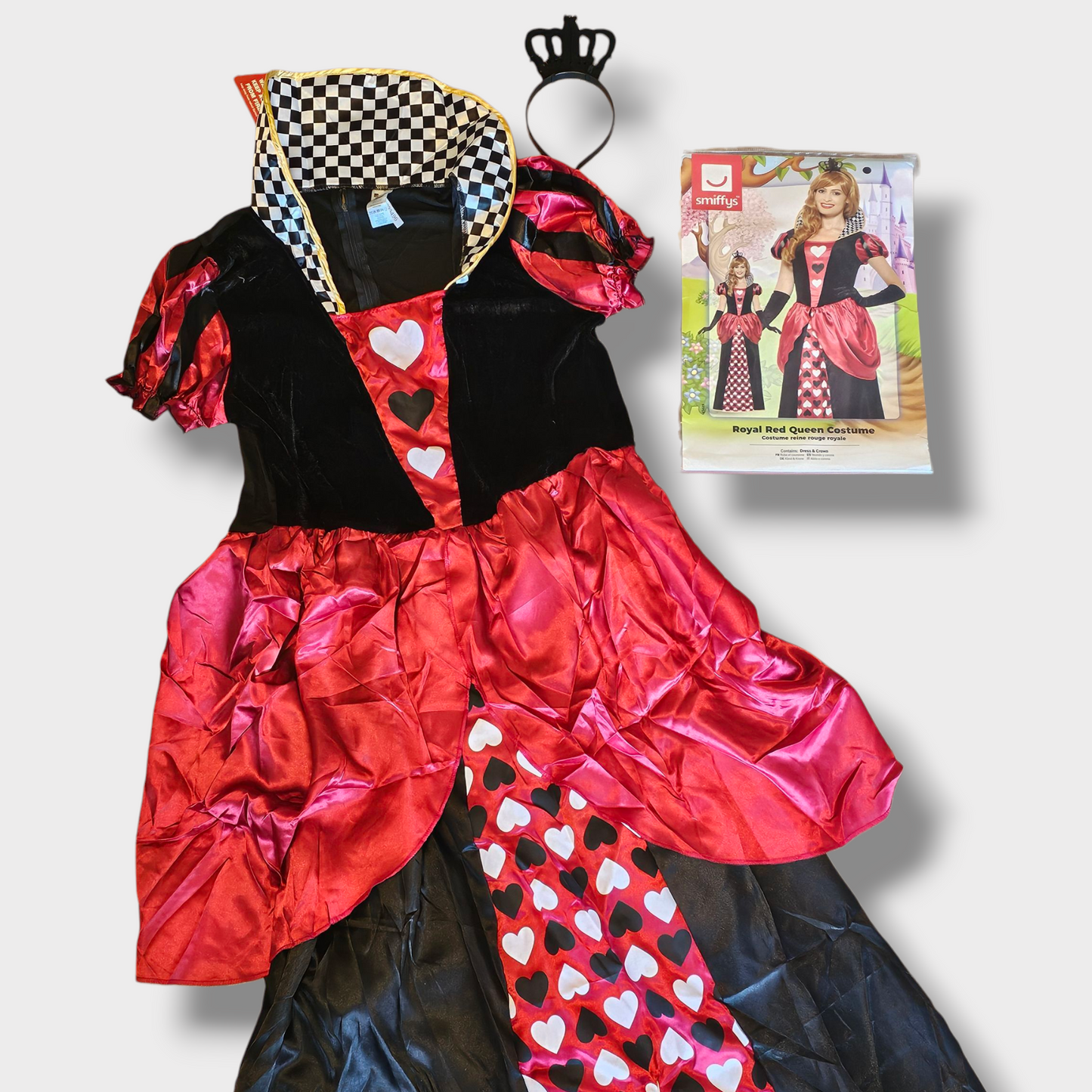 Smiffys Royal Red Queen Costume – Adults XL (UK 20-22, best fit UK 18), New