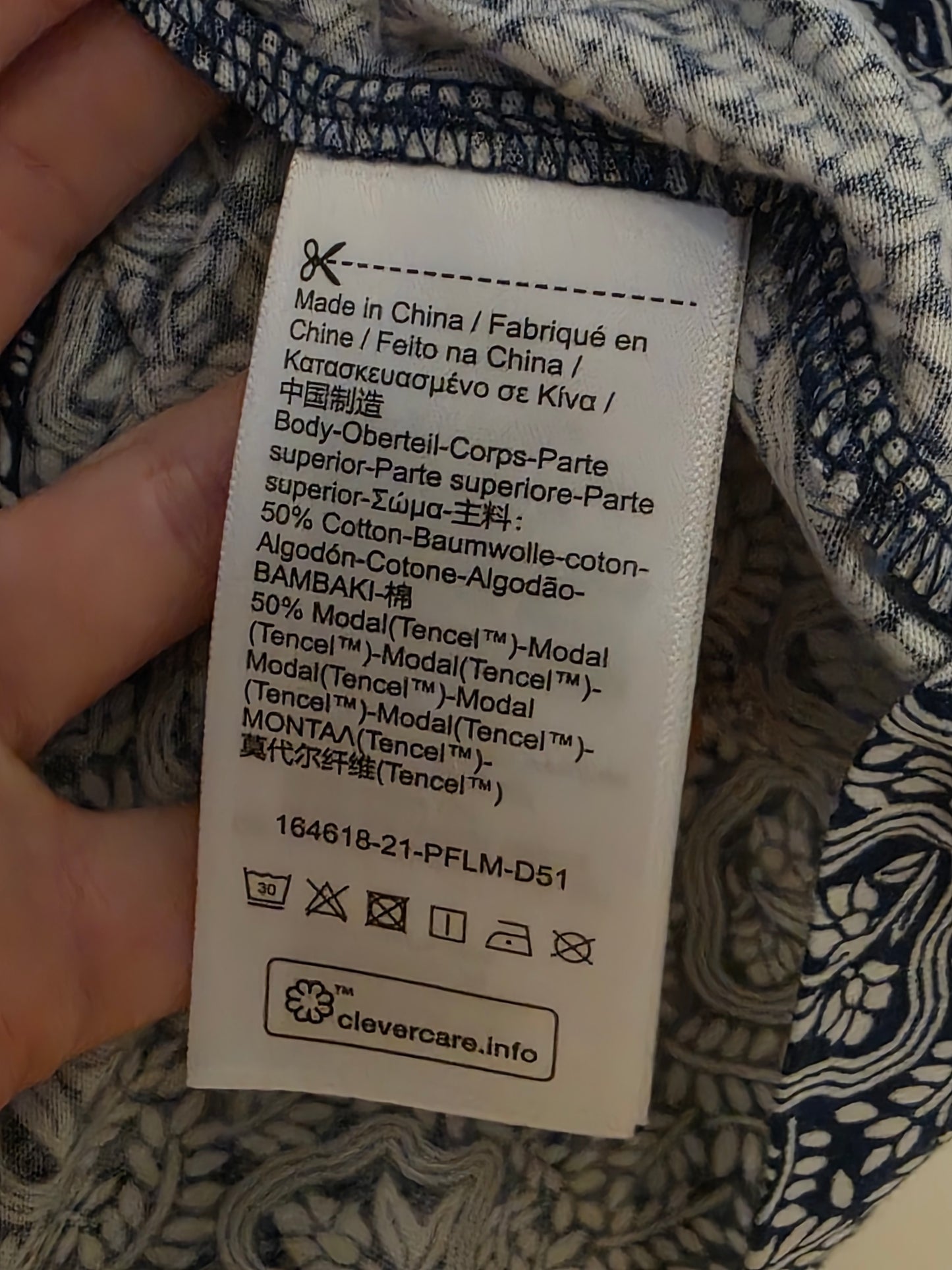 Blue & White Floral Print Scotch & Soda T-Shirt New UK XS