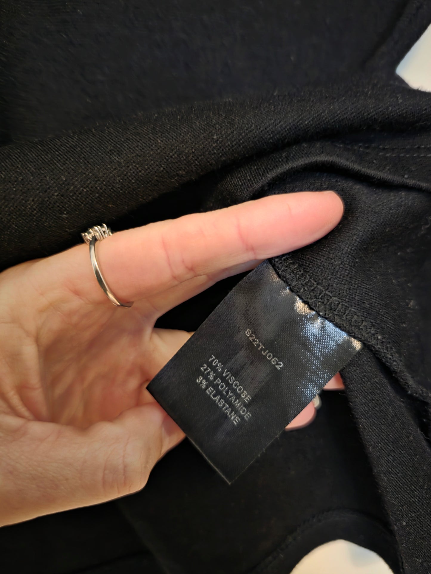 Sosandar Black ¼ Zipped Top Long-sleeved Size 8