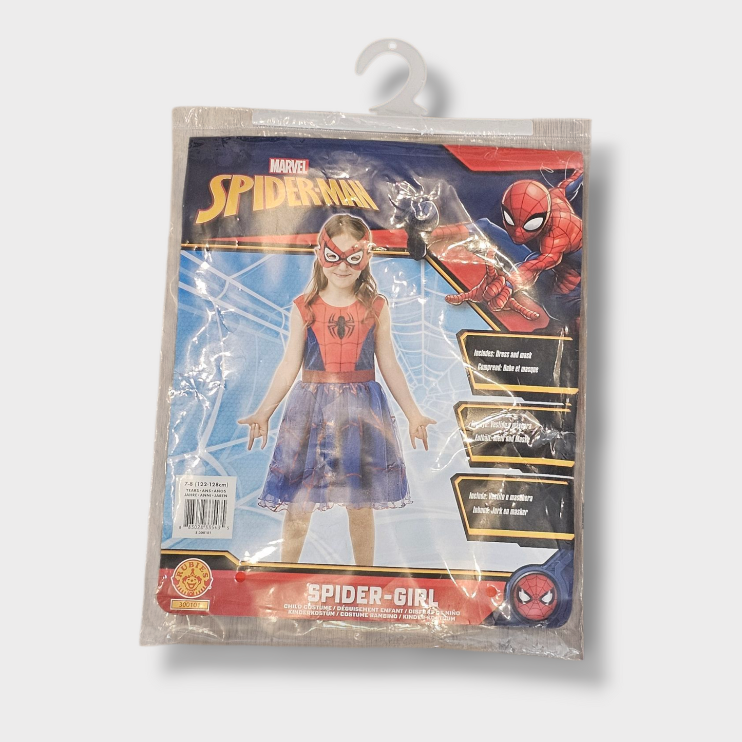 Spider-Girl Costume Dress – Rubies, Age 7–8 Years, Pre-Owned