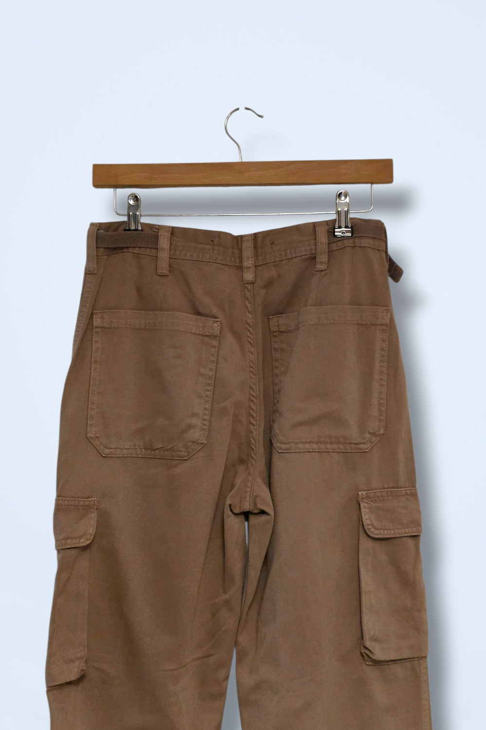 Brown Straight Leg Size UK 10 Stradivarius Cargo Trousers