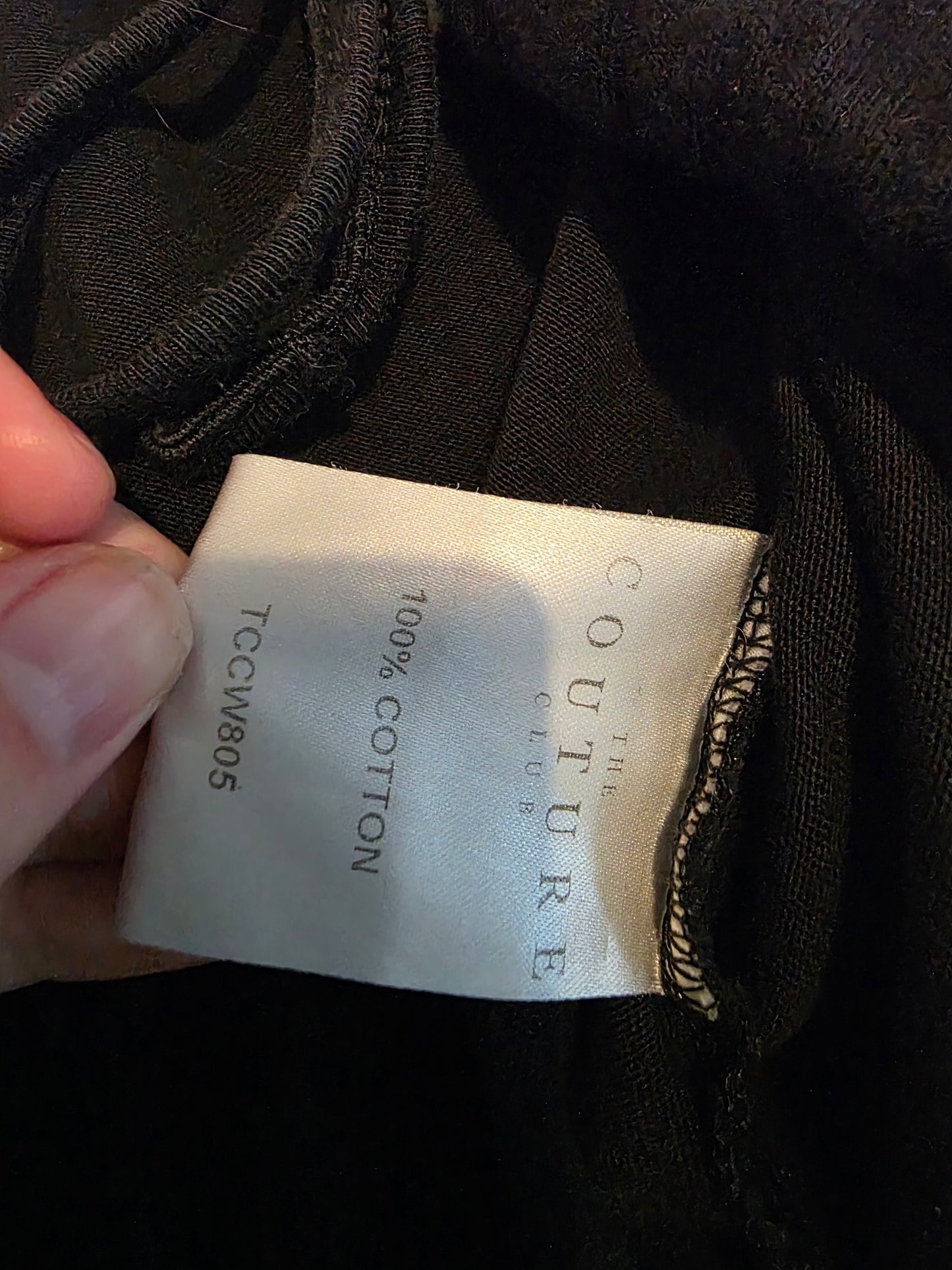 The Couture Club Size Small Black Short Sleeved Tee with Pocket