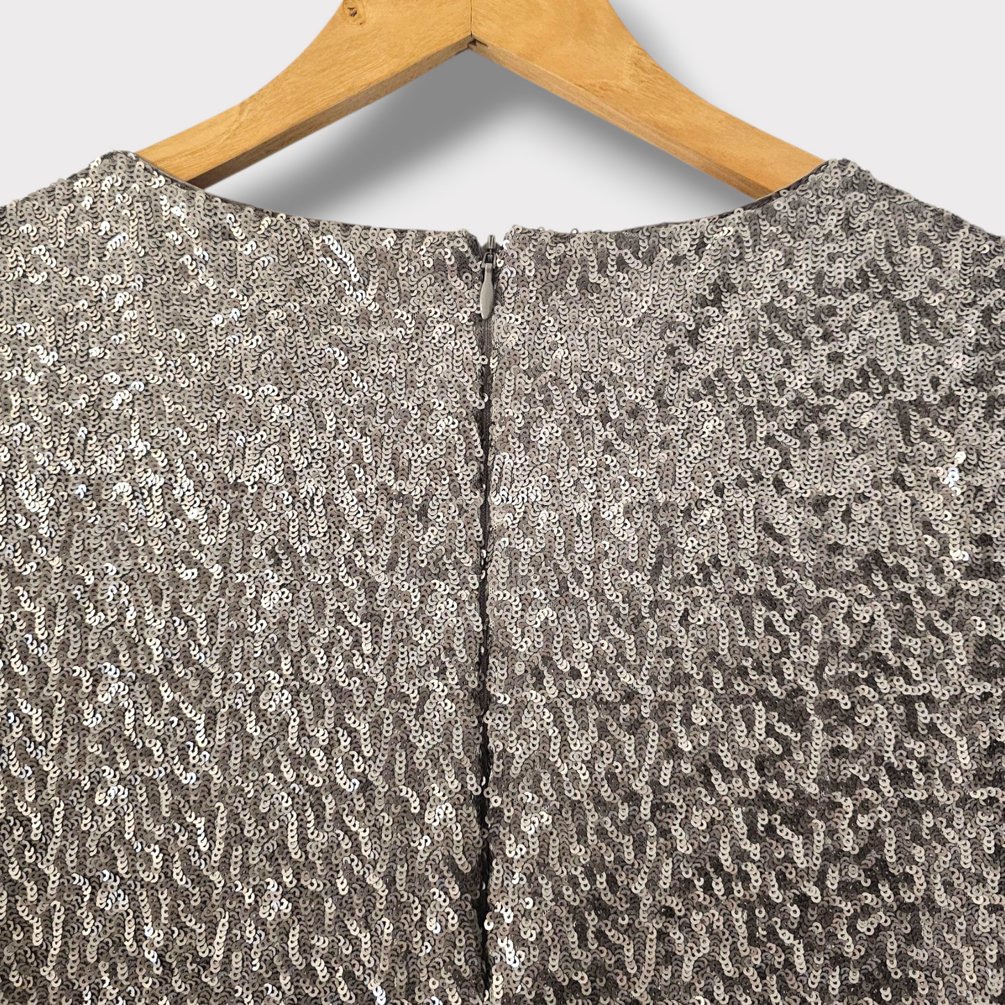 The White Company Sequin Top – Mocha/Taupe – UK 10 – Short Sleeve – Great Condition