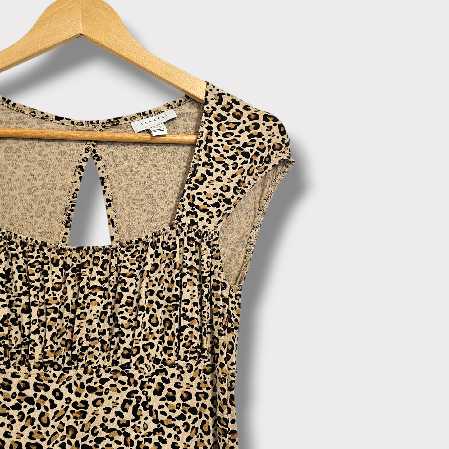Topshop Leopard Print Bodycon Dress – UK 8