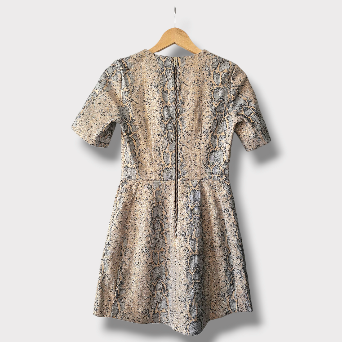 Topshop Metallic Snake Print Dress UK 6 – Animal Print – Immaculate Condition