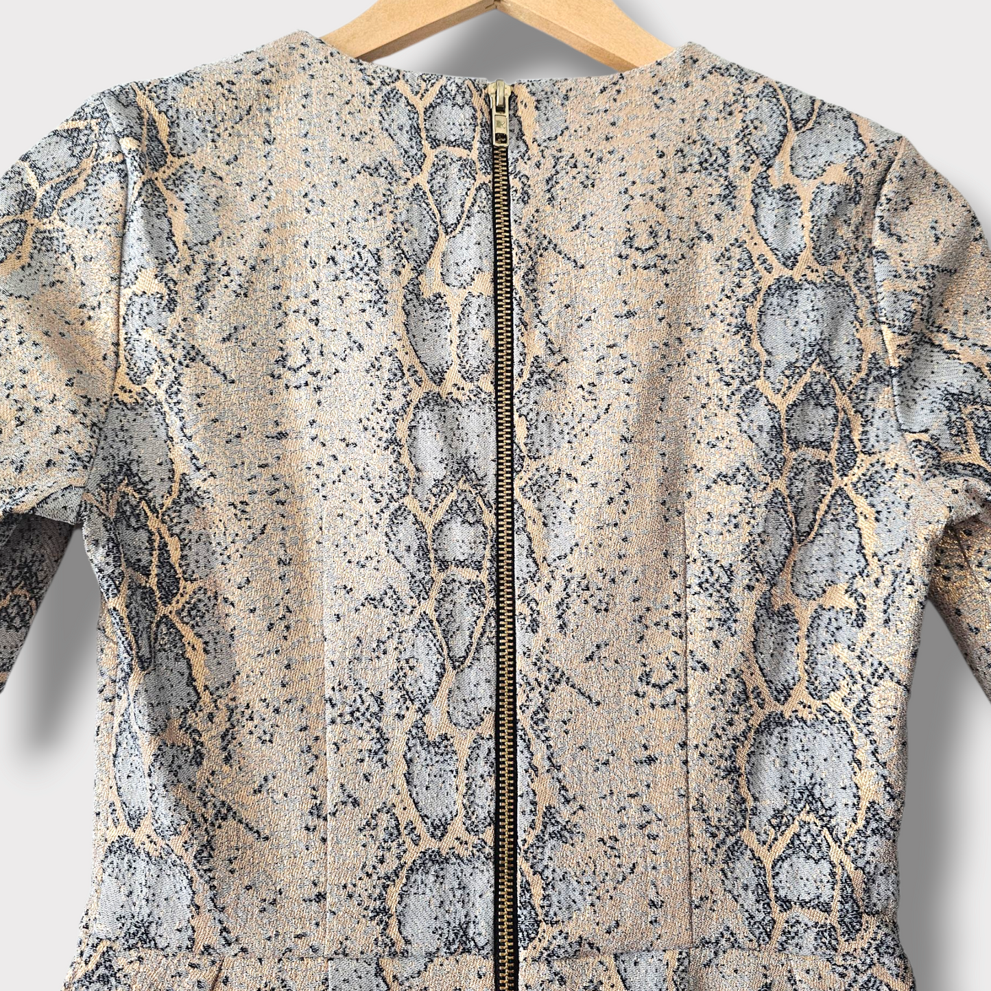 Topshop Metallic Snake Print Dress UK 6 – Animal Print – Immaculate Condition