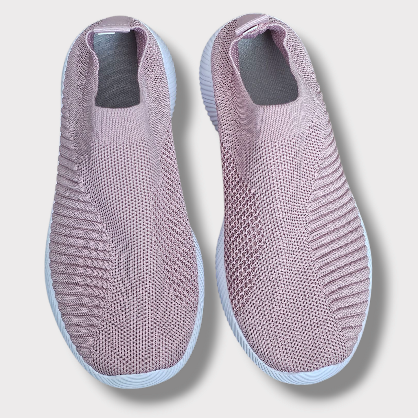 Unbranded Dusky Pink Slip-On Mesh Trainers – Size UK 2 – Lightweight & Breathable