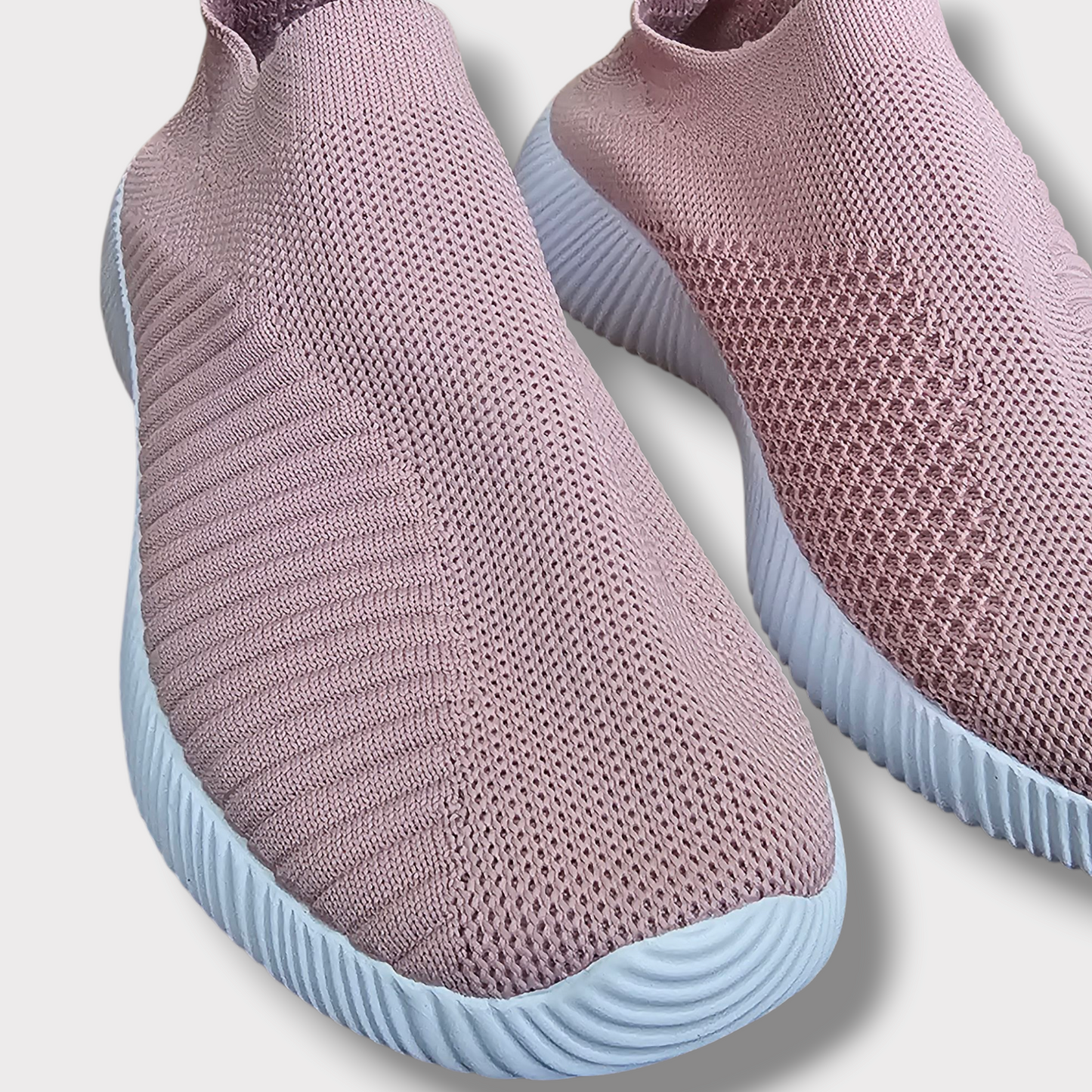 Unbranded Dusky Pink Slip-On Mesh Trainers – Size UK 2 – Lightweight & Breathable