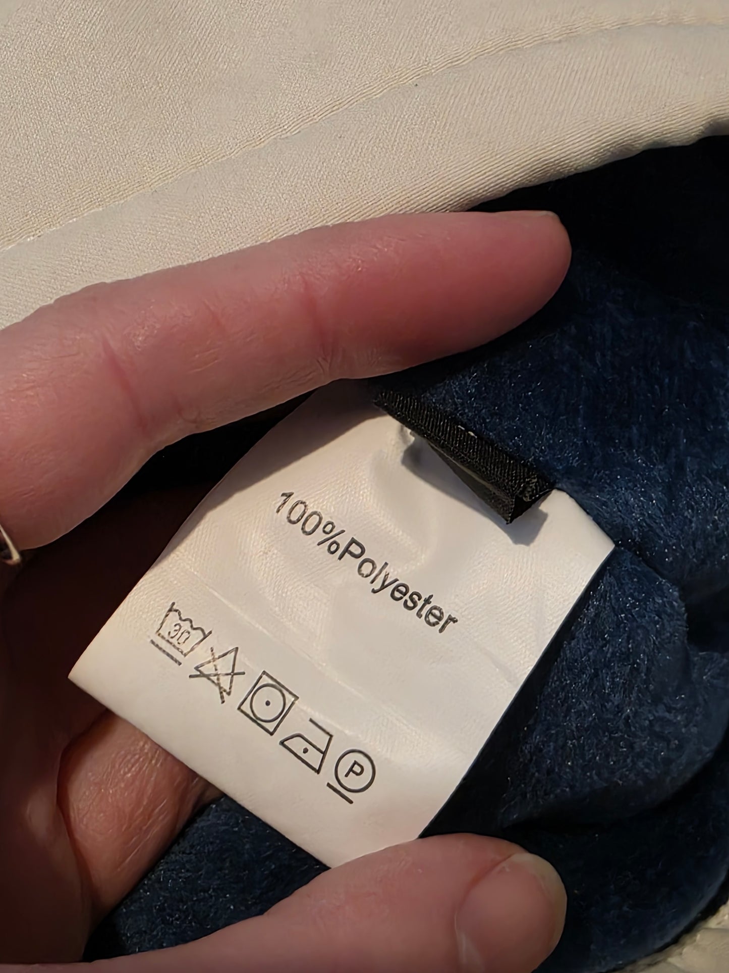 Unbranded Size Small Beige & Blue Fur-lined Coat