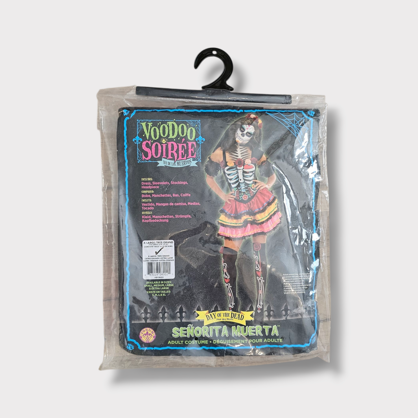 Smiffy's Voodoo Soirée Senorita Muerta Dress – Size XL (UK 16–20) – BNWT