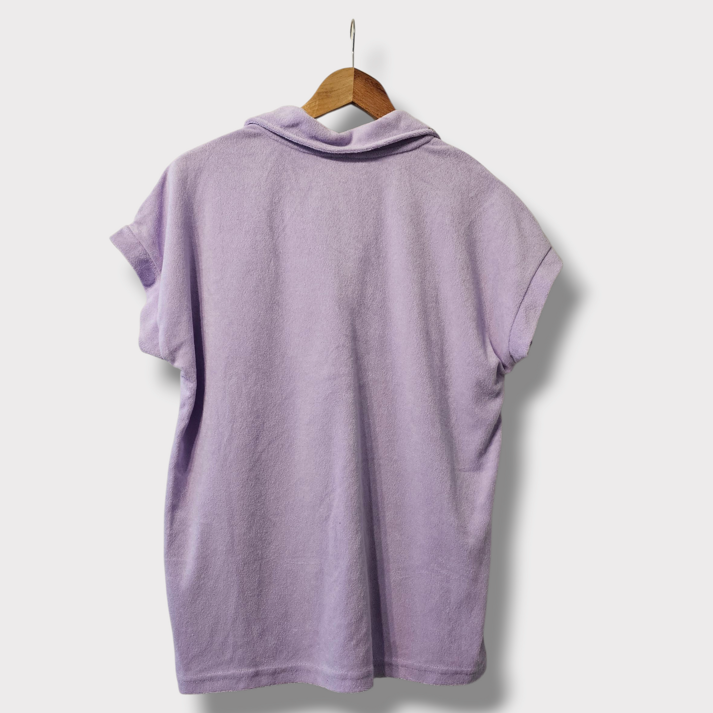 Weatherproof Vintage Lilac Towelling Polo T-Shirt – Size M – NWT