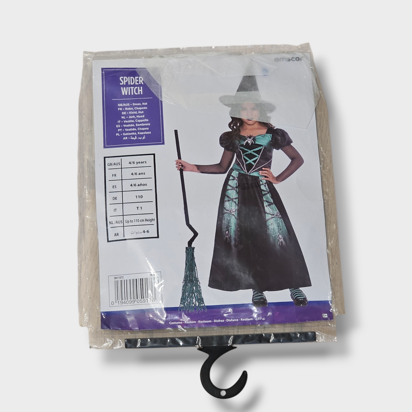 Spider Witch Costume – Age 4-6 – New with Tags - Polyester