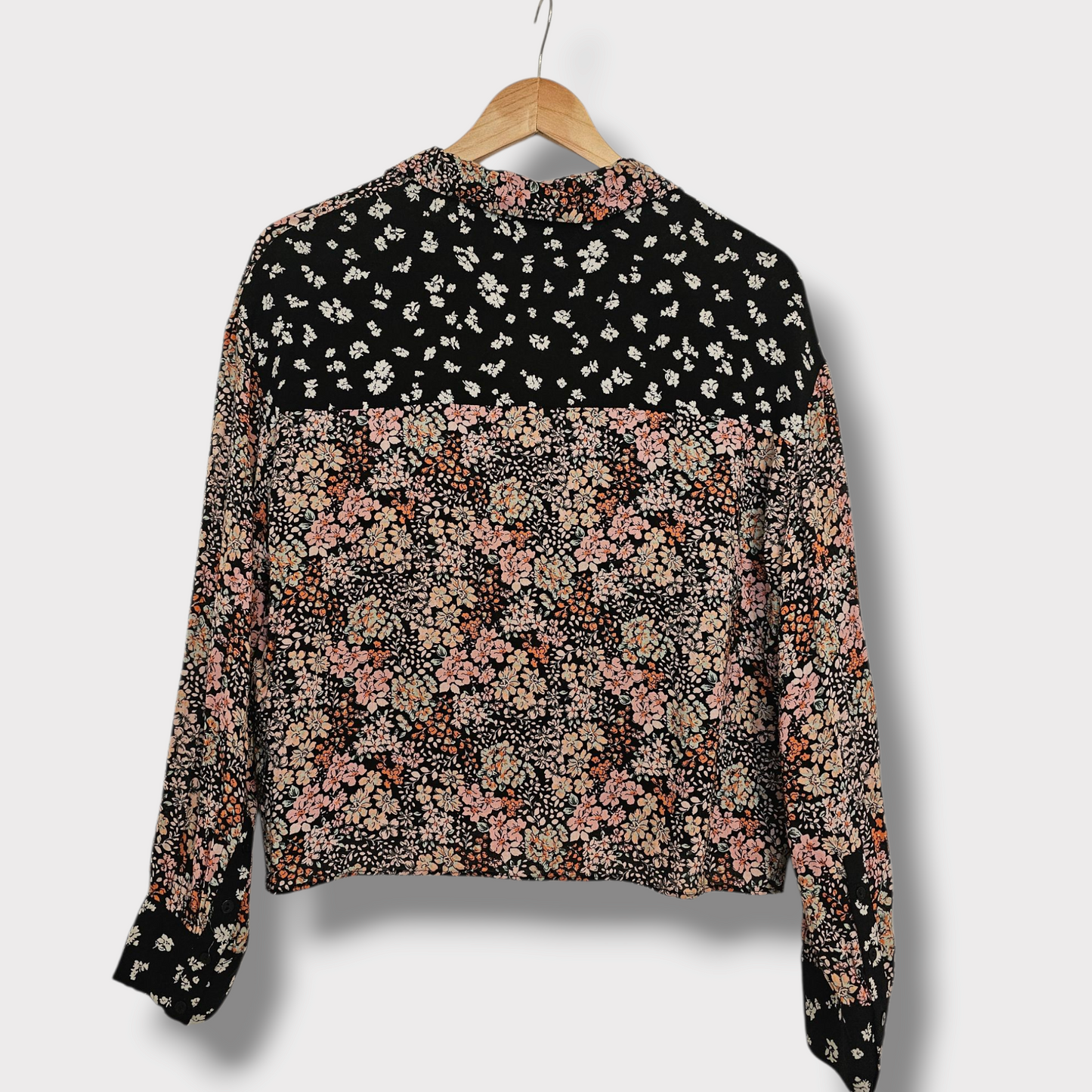 Zara Floral Button-Up Blouse – Size XS (UK 6-8)