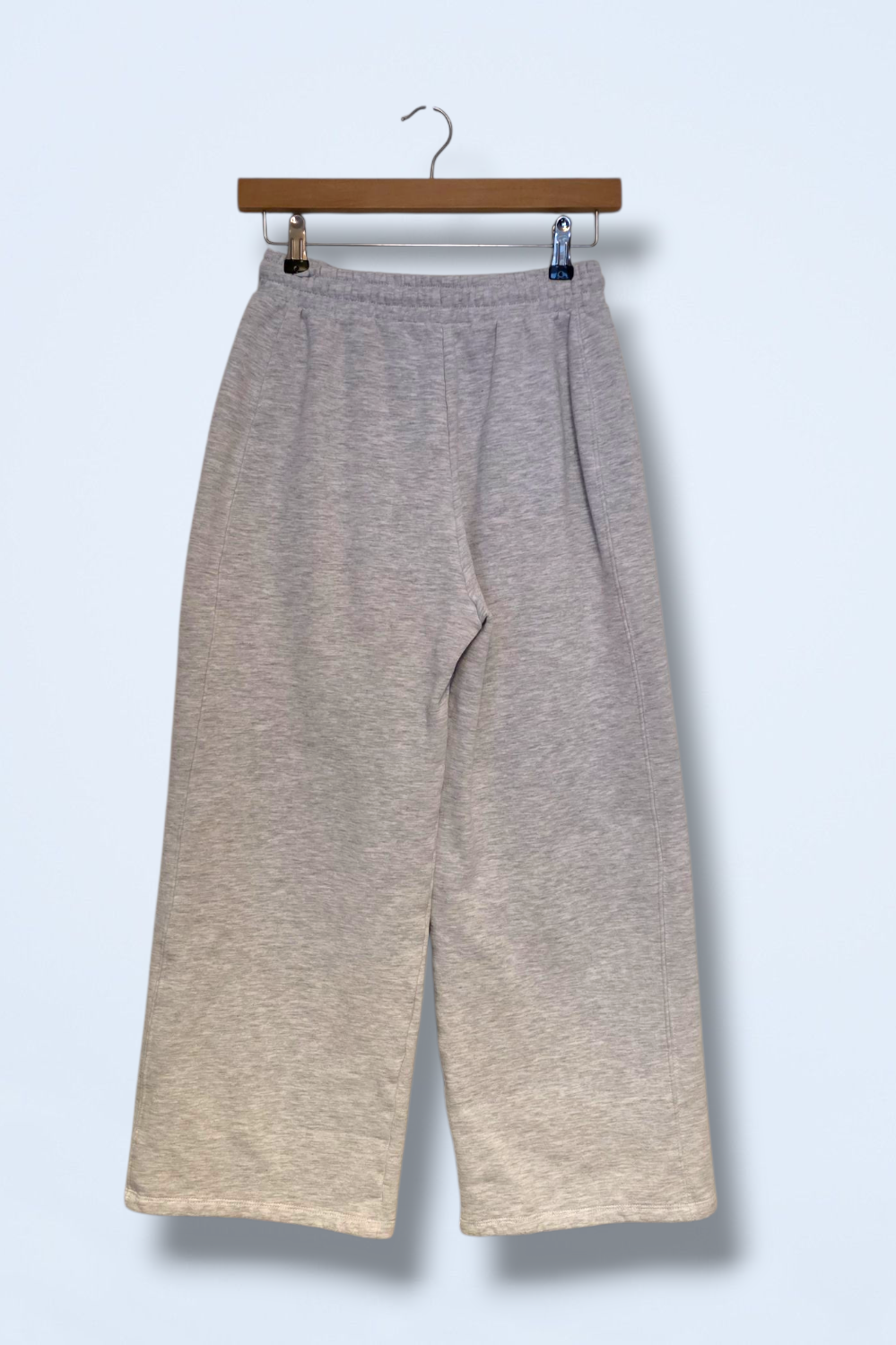 Grey Wide Leg Zara Jogging Bottoms Size Small Cotton Blend