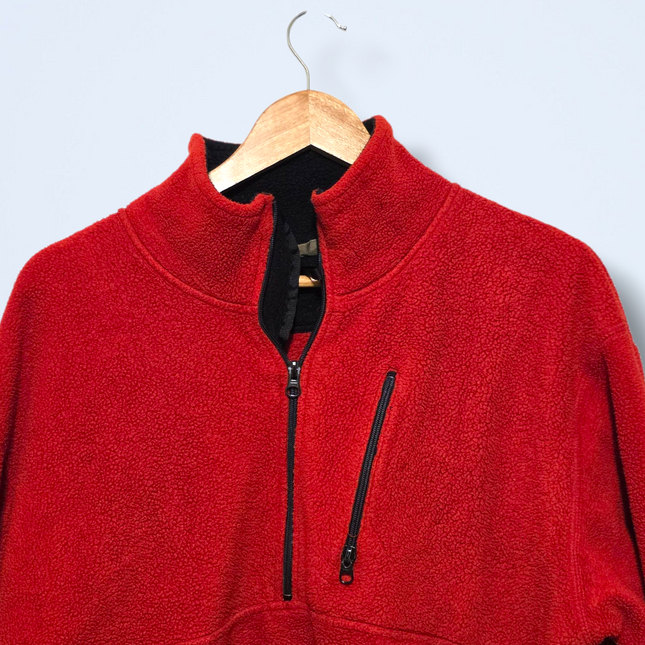 Red ¼ Zipped 1996 Vintage Men’s Fleece Size Medium