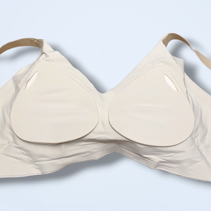 New Seamless Support Bra – Beige – 4XL – Hidden Support – Hook & Eye