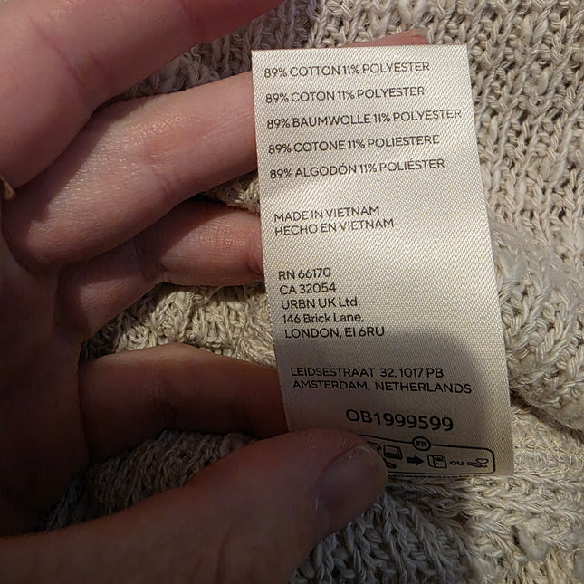 Free People Neutral Cami V-Neck Knitted Finish Size XS