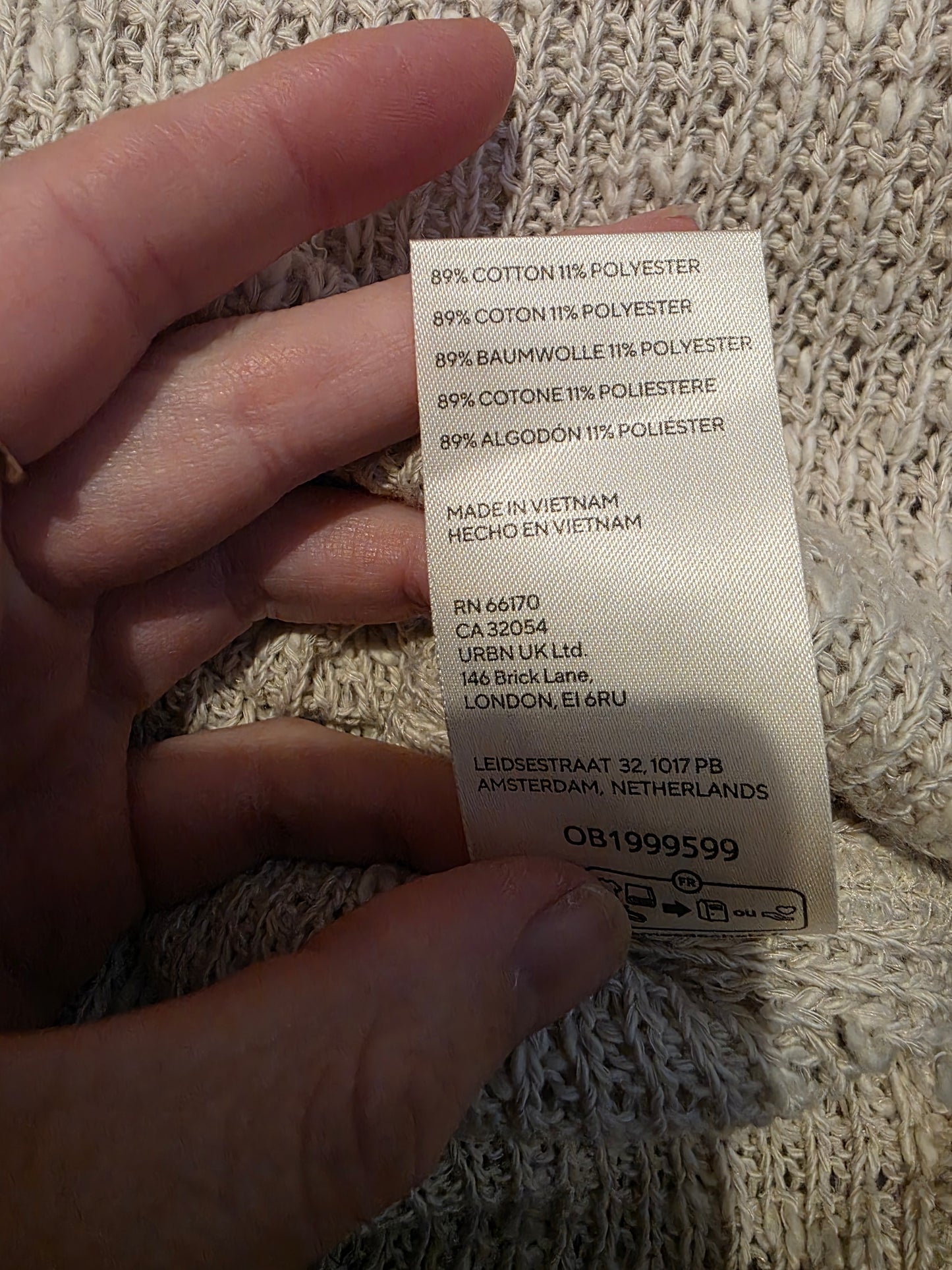 Free People Neutral Cami V-Neck Knitted Finish Size XS