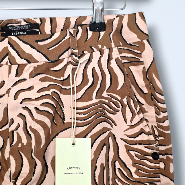 Printed High Waist Abott Scotch & Soda Trousers W27