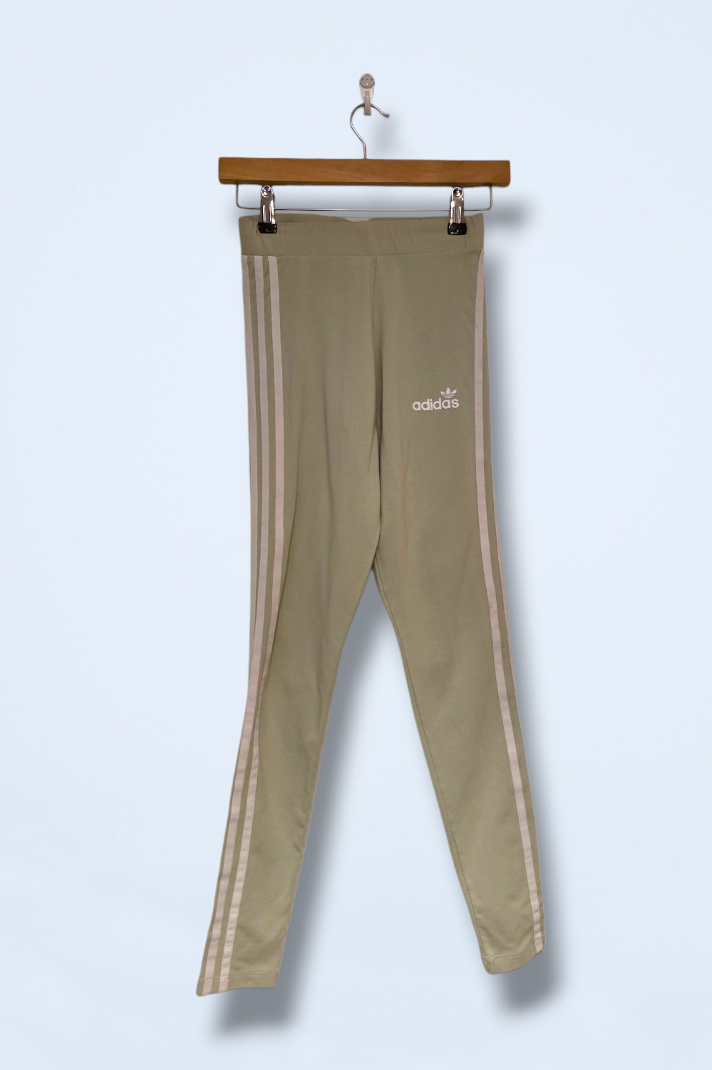 Adidas Mint & Khaki Two Pairs of Leggings Size Small Cotton
