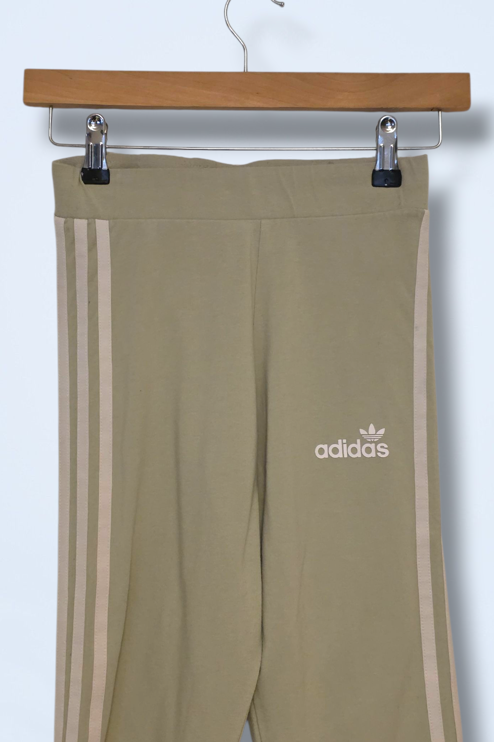 Adidas Mint & Khaki Two Pairs of Leggings Size Small Cotton