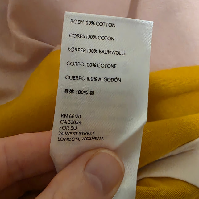 Anthropologie – Size Medium – Pink & Mustard Colourblock T-Shirt