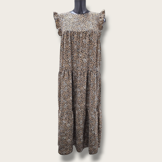 Asos Leopard Print Tea Smock Dress UK 12