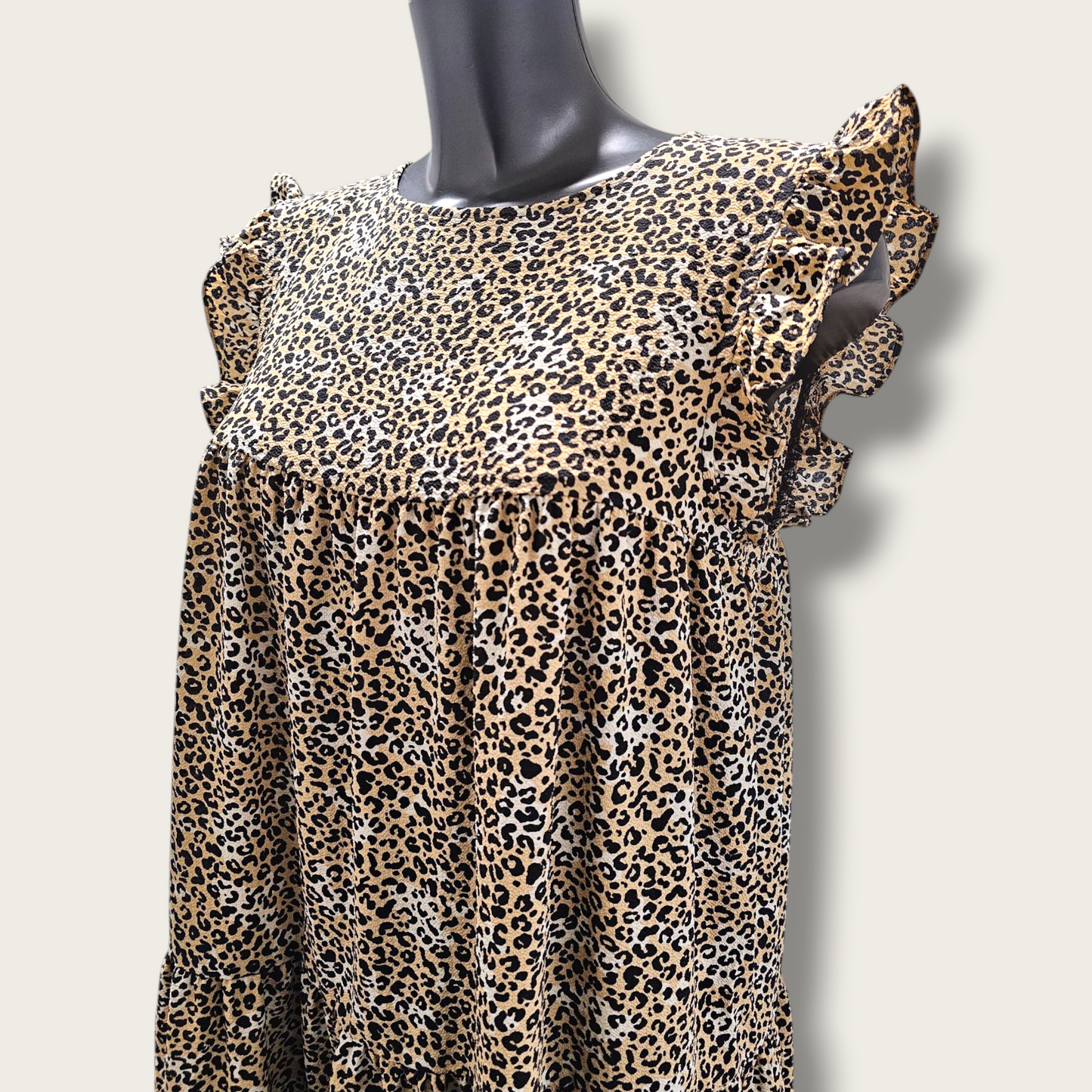 Asos Leopard Print Tea Smock Dress UK 12