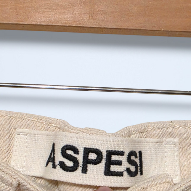 Aspesi – Cream Cotton Denim Jeans – Size W26 / UK 8