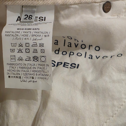 Aspesi – Cream Cotton Denim Jeans – Size W26 / UK 8