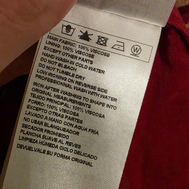 Ba&sh Size 8 Long-sleeved Printed Ruffled Blouse Viscose