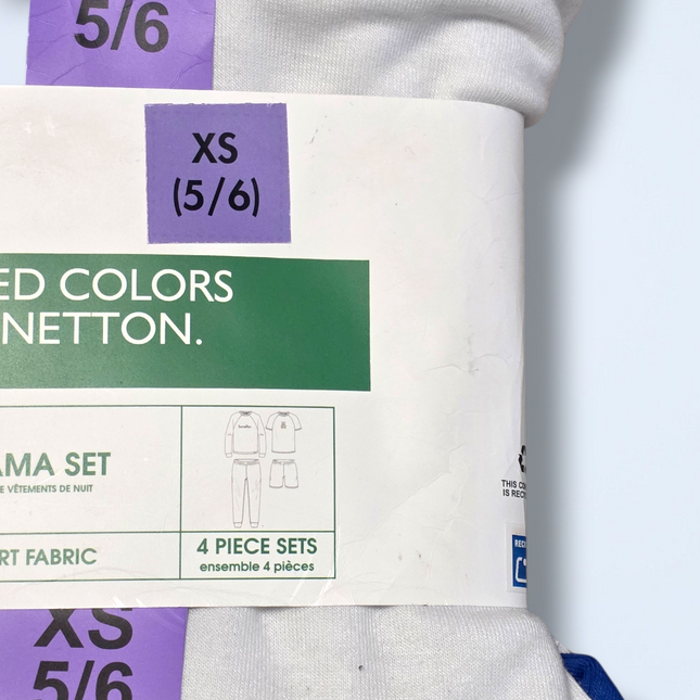 United Colors of Benetton – Age 5/6 Years – 4 Piece Pyjama Set