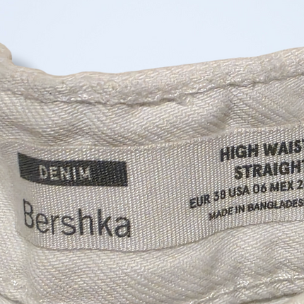 Bershka – White Ripped Denim Jeans - W28 - 100% Cotton