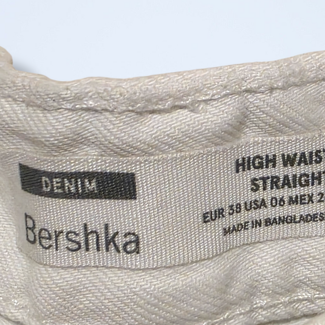 Bershka – White Ripped Denim Jeans - W28 - 100% Cotton