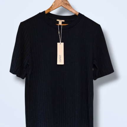 Blue Round-neck Short Sleeved Esprit T-Shirt New Medium