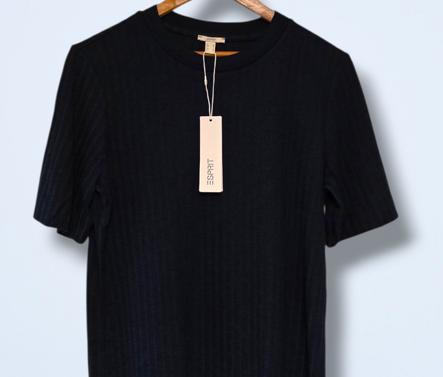 Blue Round-neck Short Sleeved Esprit T-Shirt New Medium